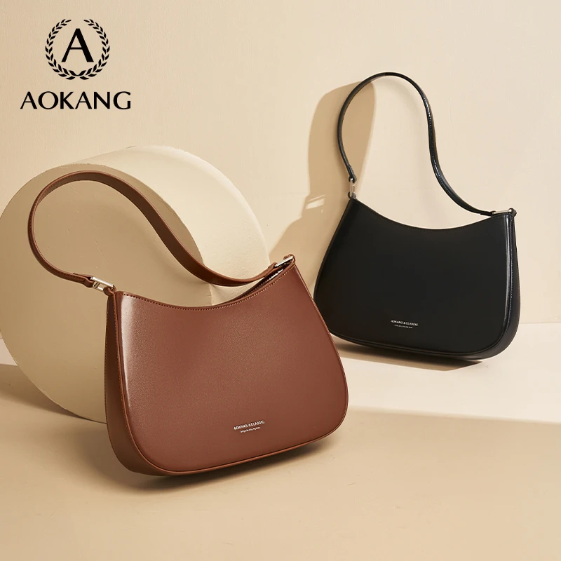 奥康2024新款女士时尚休闲百搭肩包通勤简约小众腋下单肩包-2859