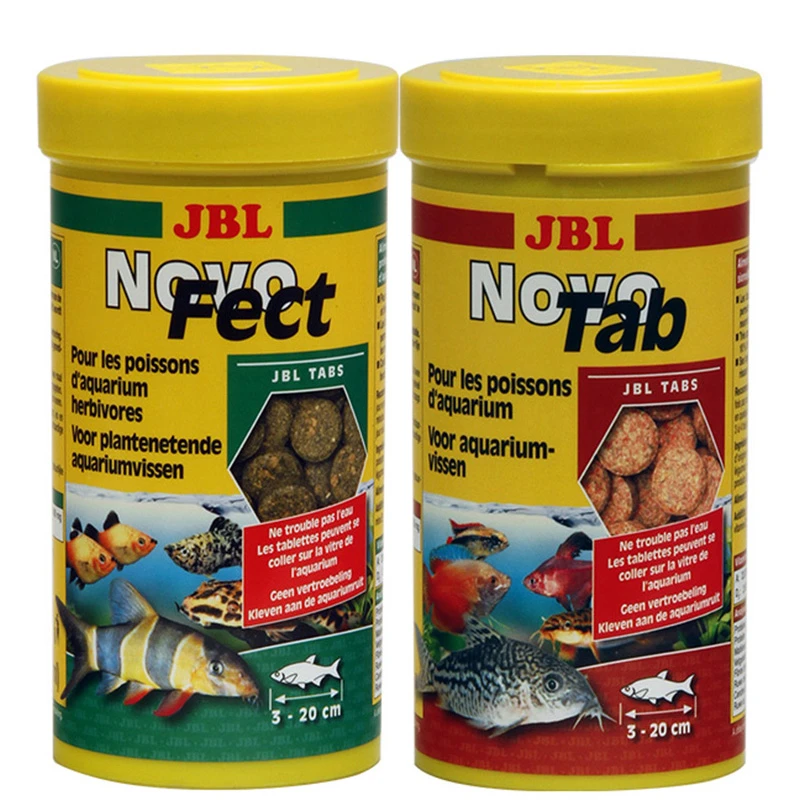 德国JBL贴片饲料鱼粮小型鱼热带鱼底栖三湖慈鲷螺旋藻粘贴鱼食