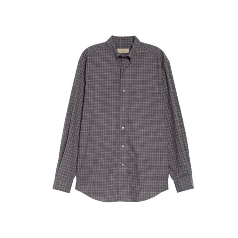 全新未使用 BURBERRY/博柏利 琅迪80040271，男款小格纹灰色衬衫