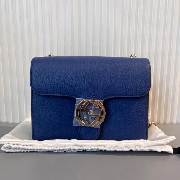 全新未使用 包不多先生 Gucci Gucci 蓝色风琴包 闲置公价gges399