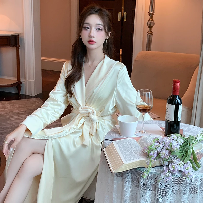 查理夫人【南乔】冬季新款丝加绒高级轻奢居家睡袍超柔软超亲肤睡袍