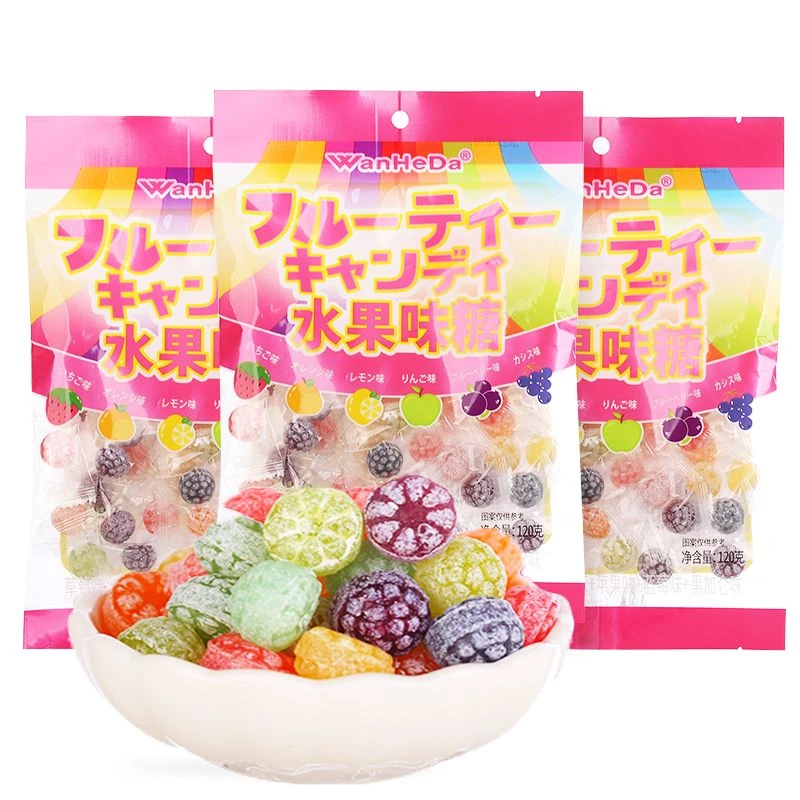 WanHeDa/万和 高颜值花瓣水果硬糖儿童零食什锦混合糖果结婚喜糖