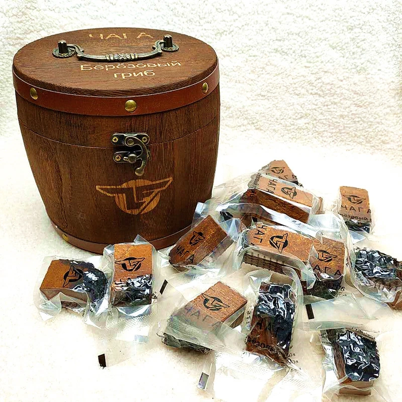 【送礼佳品】俄罗斯CUUPCKUUEC劳斯莱斯桦褐孔菌桶装礼盒250克
