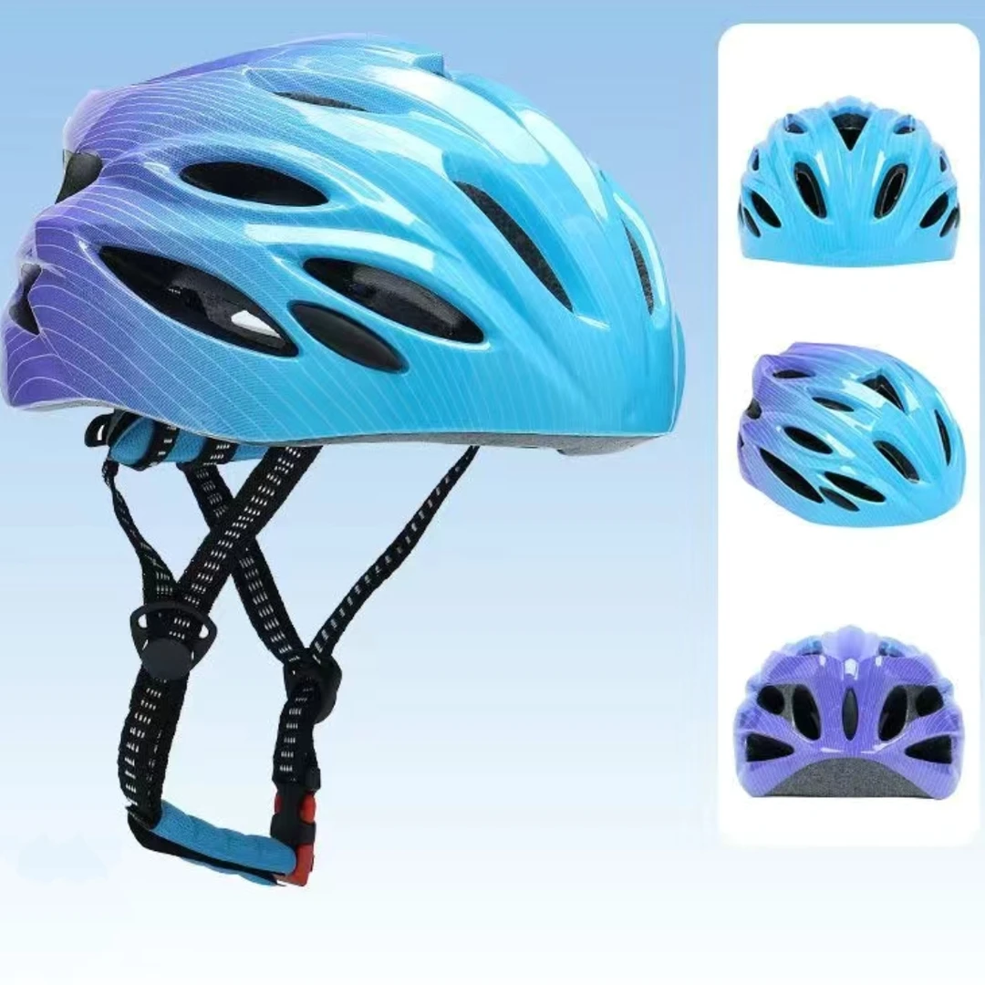 骑行头盔可调节头围53-60cm专业儿童轮滑运动护具滑板帽子3-10岁