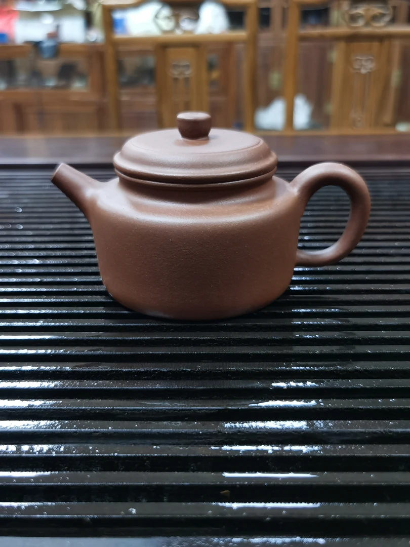 德钟壶圆壶泡茶壶正宗泥壶茶具紫砂原矿黄龙山底槽清半手工工艺