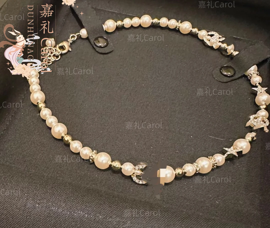 合金仿珍珠项链 JIALI(香奶奶颈链山茶花锁骨链 )欧美香奶奶家