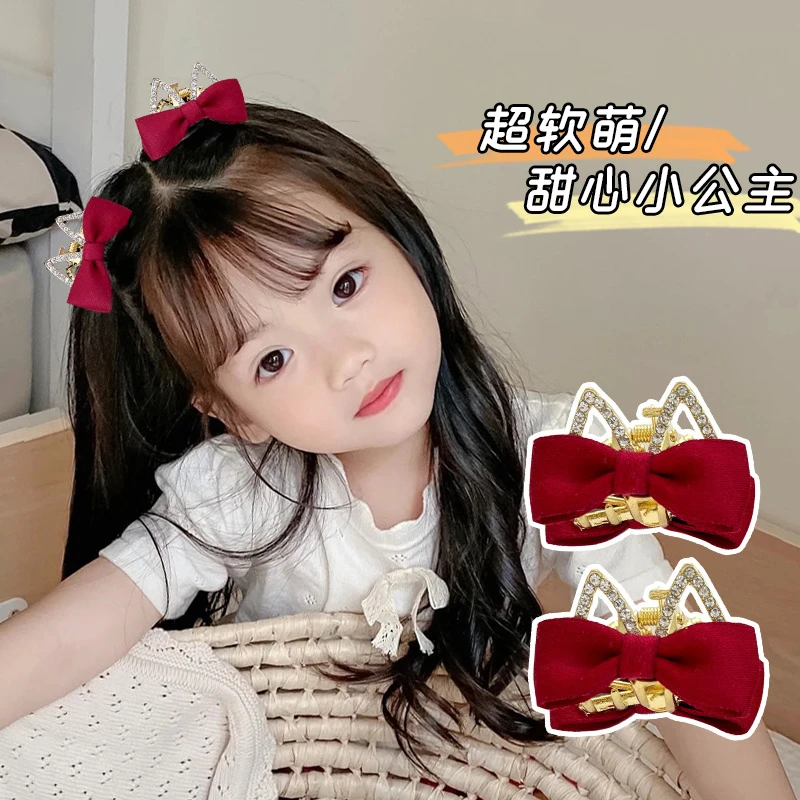 儿童抓夹蝴蝶结发卡头饰女童发饰可爱发夹小女孩侧边刘海夹小抓夹