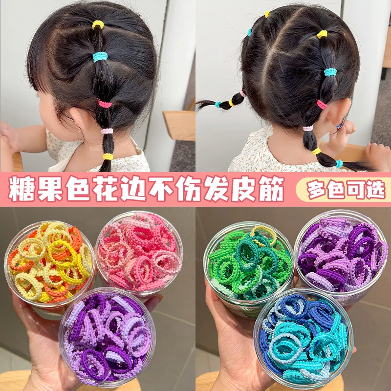 罐装儿童头绳扎头发小号发圈宝宝不伤发发绳女童高弹力橡皮筋发饰