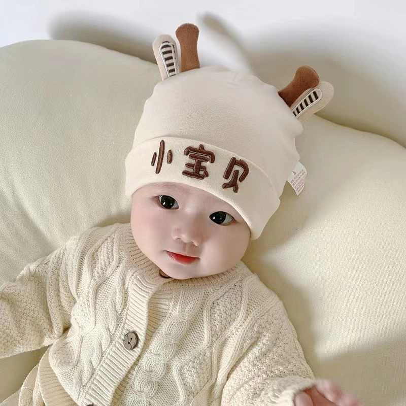 宝宝护囟门帽婴幼儿帽子春秋保暖防风胎帽男女童新生儿护耳帽冬季