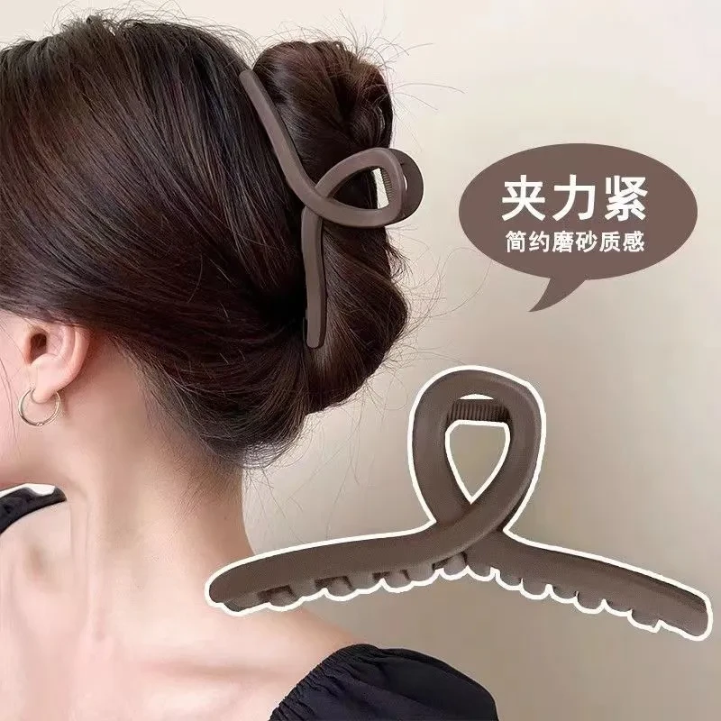 简约鲨鱼发夹后脑勺韩式新款夹子气质头发专用头饰高颜值发卡抓夹