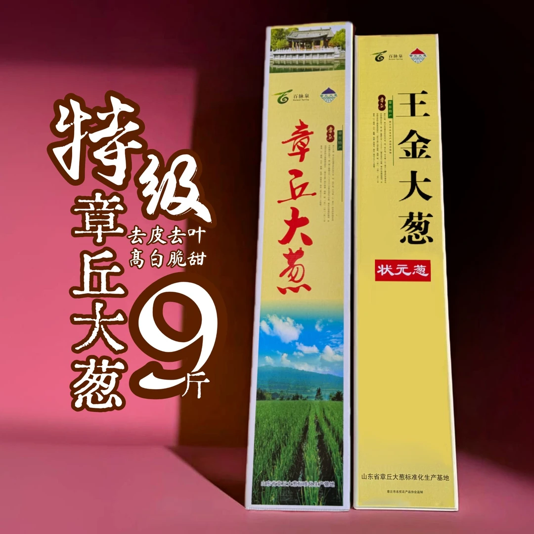 正宗山东章丘王金大葱女郎山精选特产高白脆甜特级礼盒