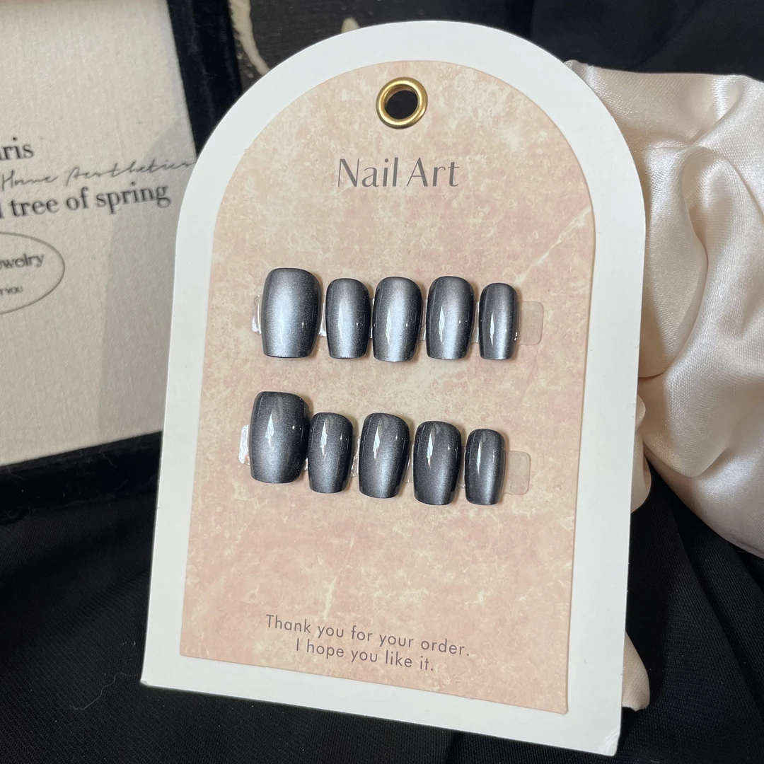 Dimor迪沫尔【黑曜石】穿戴甲春夏高级轻奢时尚百搭温柔显白美甲37