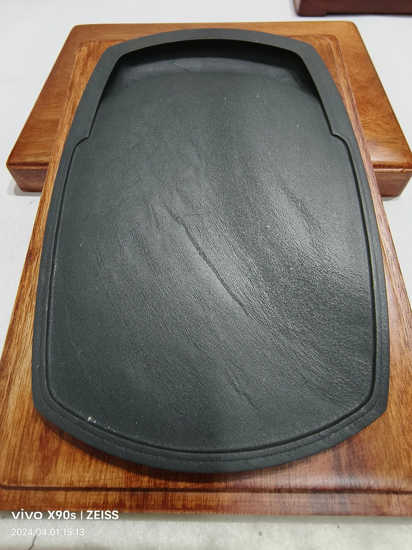 歙砚老坑龙尾石眉子的眉纹15.3×10.2×1.3cm