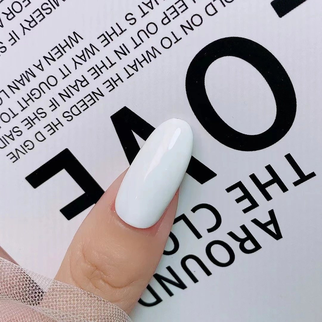 2025新款网红显白免烤速干指甲油持久油性不可撕拉~1纯白色