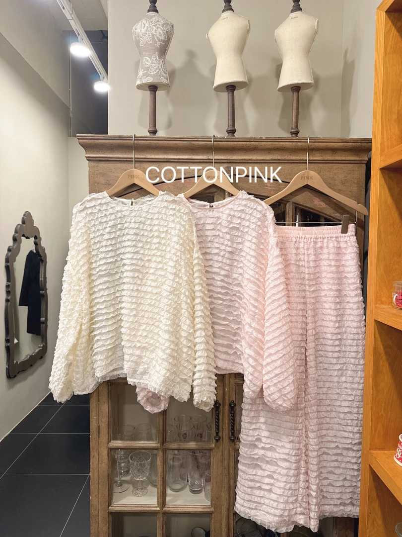 COTTONPINK女装设计师款度假文艺风百搭上衣女