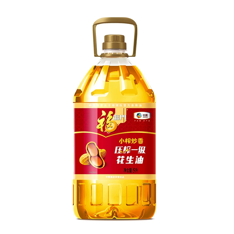 福临门小榨炒香压榨花生油 5L