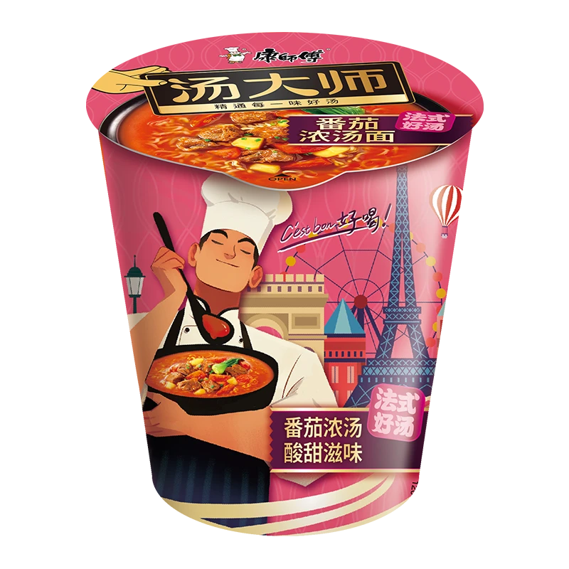 康师傅汤大师番茄牛腩面 84g
