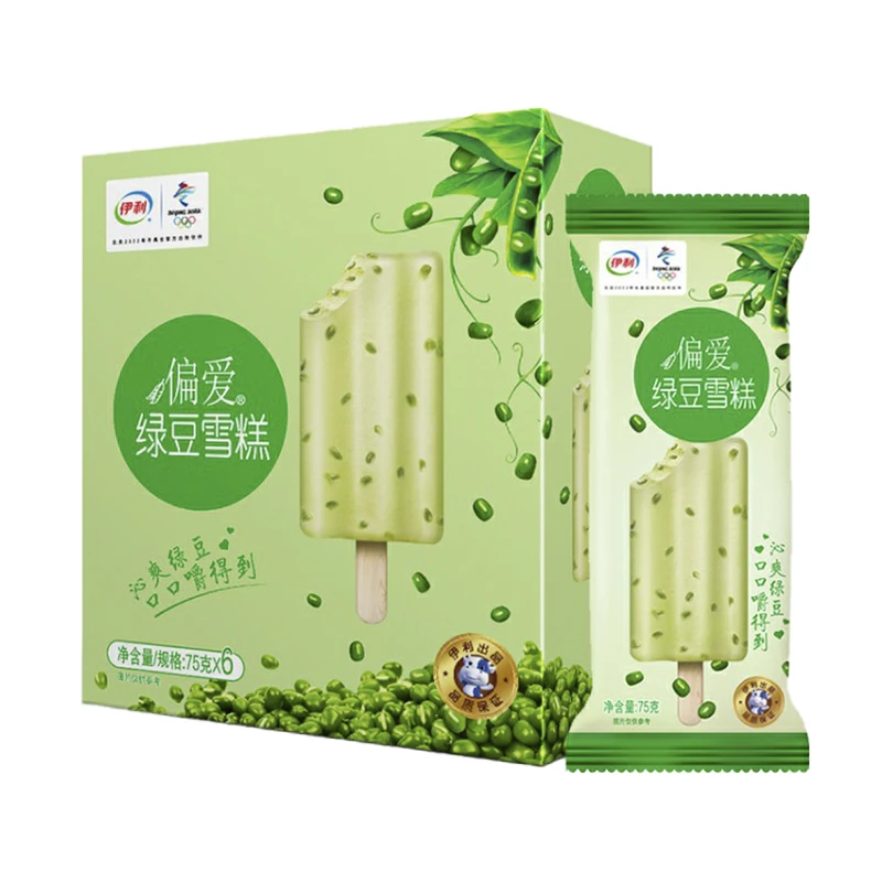 伊利偏爱绿豆雪糕 75g*6