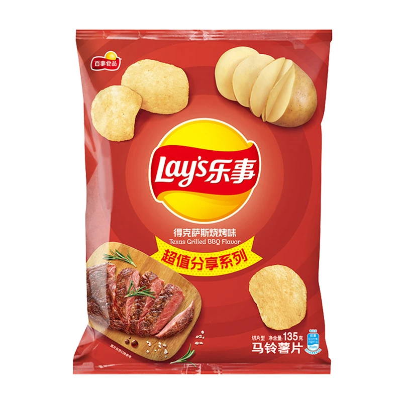 乐事薯片 得克萨斯烧烤味 135g 新老包装随机