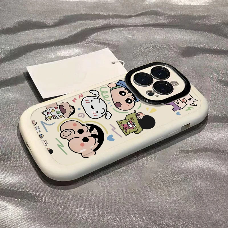适用苹果17promax手机壳卡通小新iPhone16pro保护套全包15promax
