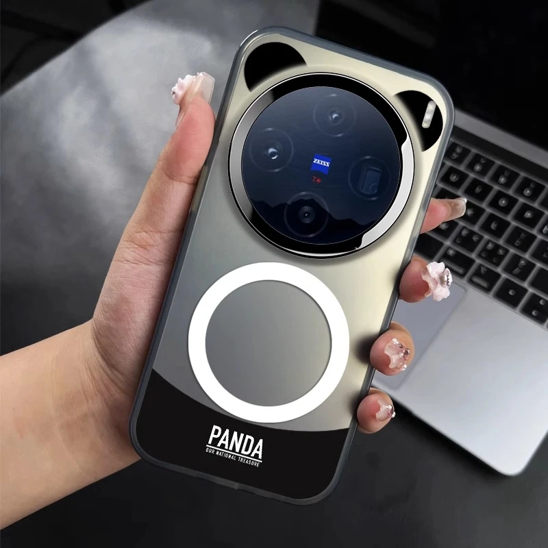 熊猫磁吸适用华为mate80pro手机壳电镀镜头圈mate70pro保护套男女