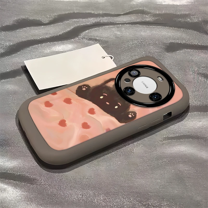 适用华为mate80pro手机壳猫咪睡觉pura70pro保护壳硅胶mate70个性