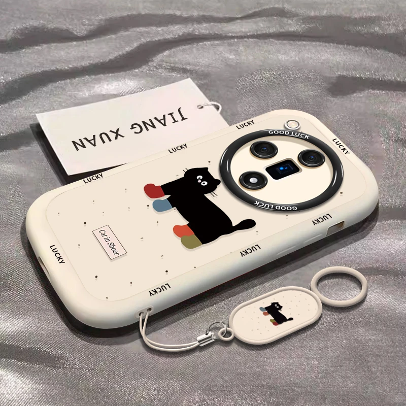 适用oppofindx8手机壳泼墨猫咪findx8pro保护壳硅胶情侣x7pro防摔