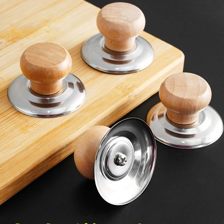 通用款木质锅盖把手顶帽家用防烫顶珠玻璃盖提手配件防烫锅盖头帽