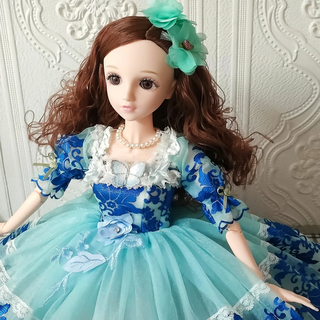 纯手工制作80CM芭比娃娃女孩生日礼物