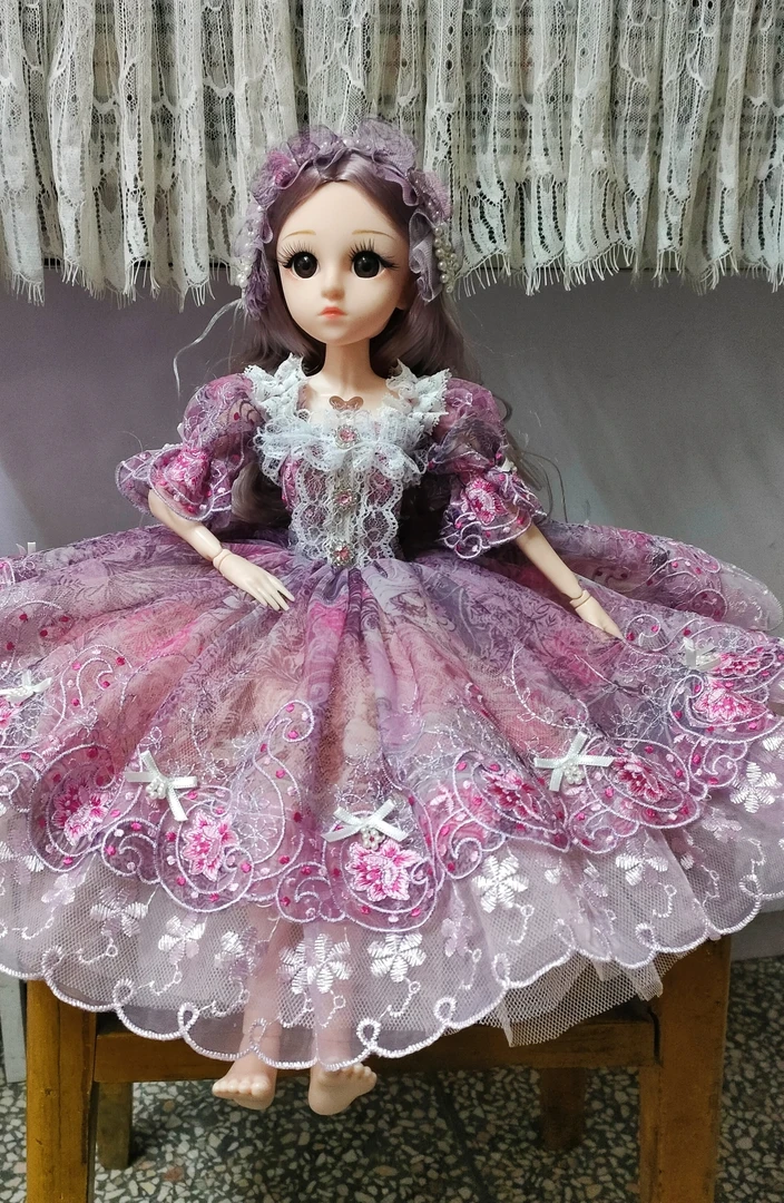 纯手工制作45CM芭比娃娃女孩生日礼物（音乐款）