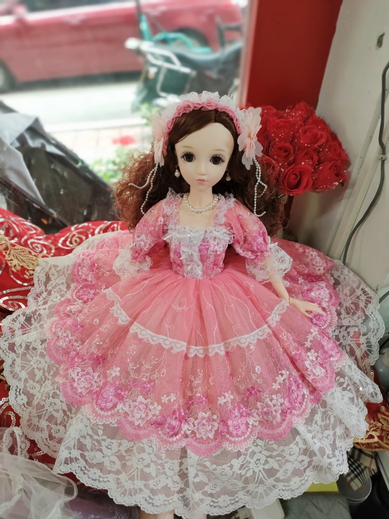 纯手工制作80CM芭比娃娃女孩生日礼物