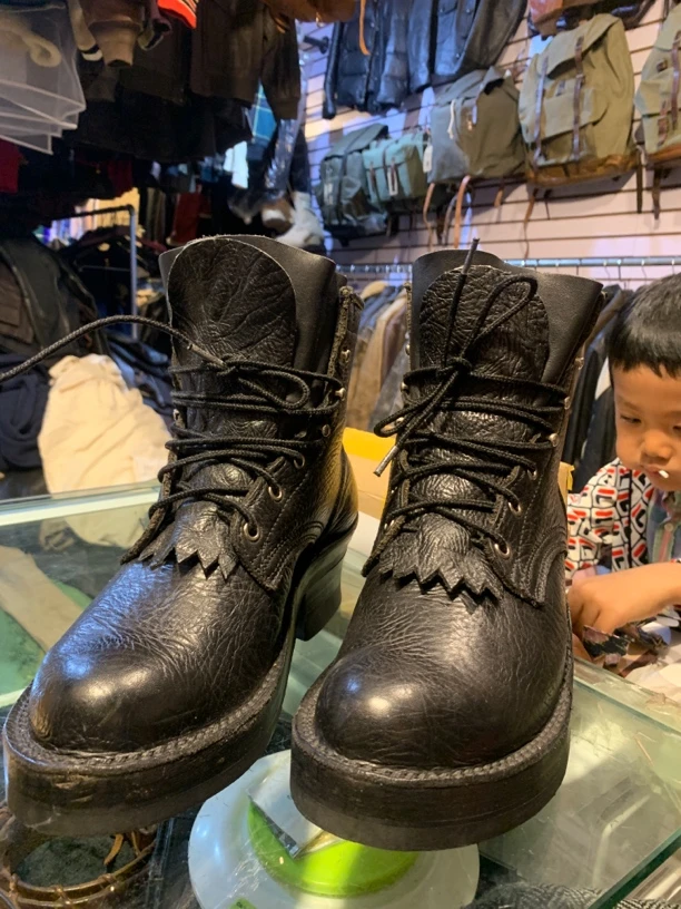 机车手工高端定制靴工装靴，复古机车靴，9e合42-43运动鞋码