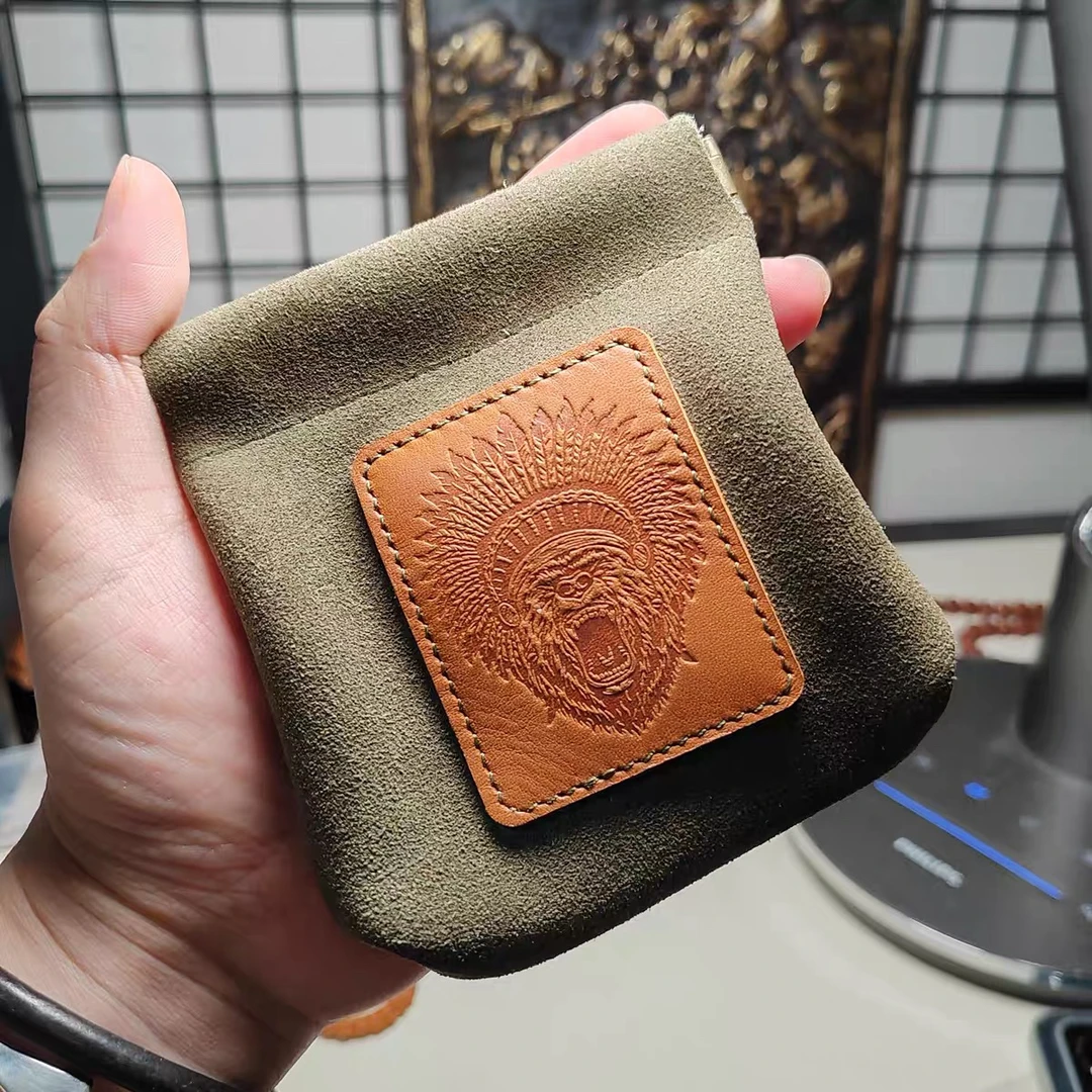 元夙牛皮印花文玩收纳袋