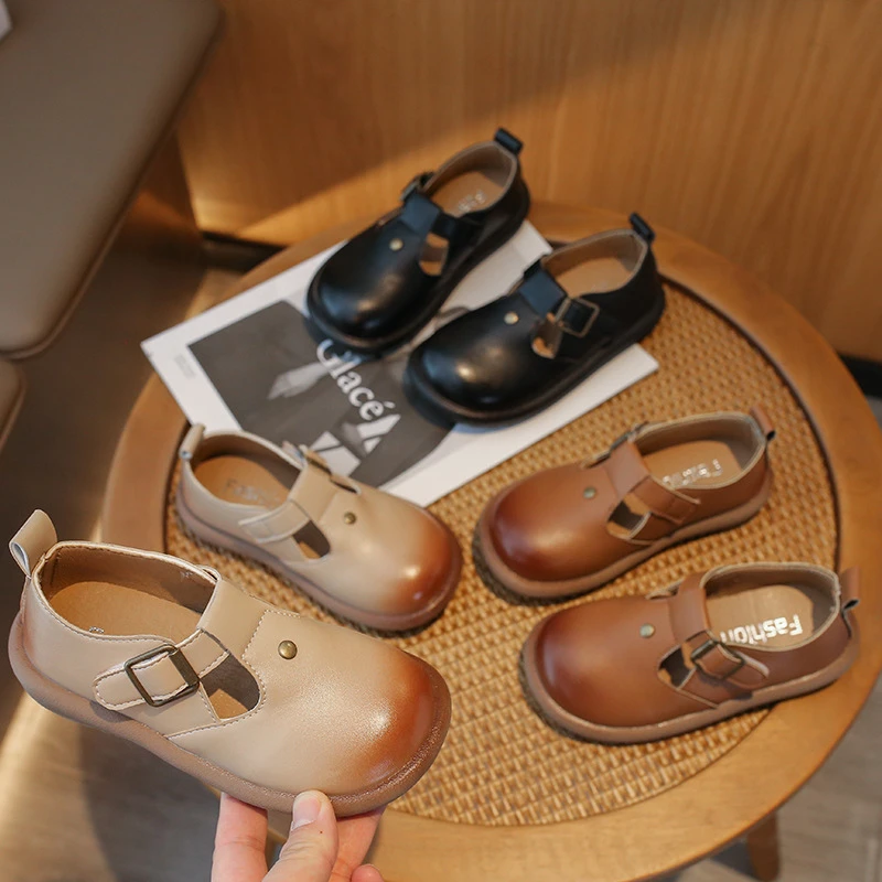 儿童勃肯鞋韩版女童皮鞋2024年春季新款男童鞋子女宝宝软底豆豆鞋