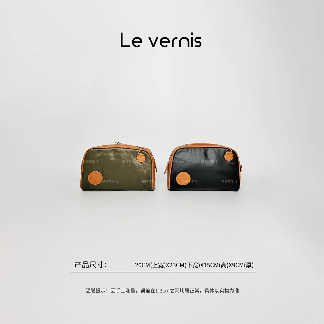 【工厂直销】出日原单狩猎世界反光布头层牛皮拼接设计单肩斜挎包