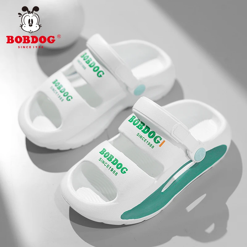 Bobdog/巴布豆夏季儿童拖鞋时尚百搭沙滩鞋透气休闲鞋男童女童