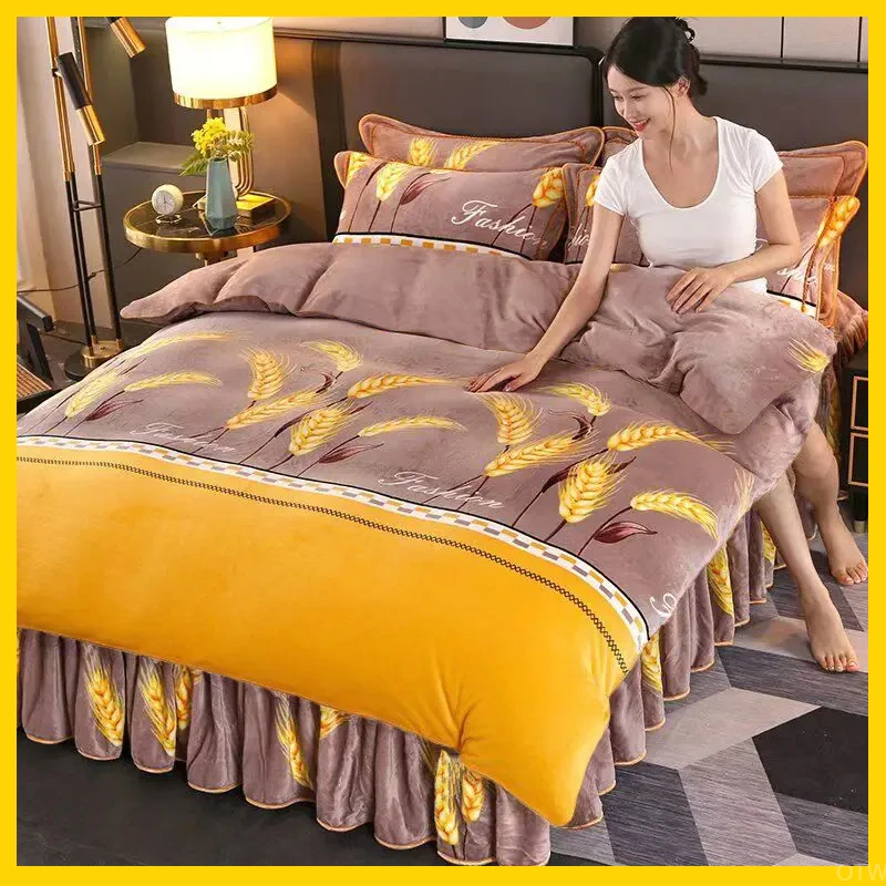 【秋冬新款单被套】加厚牛奶绒被套无静电单双人保暖被罩柔软细腻H