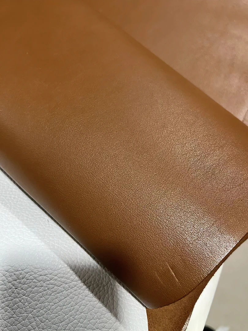 意大利进口托斯卡纳板栗棕软植鞣摔 进口头层牛皮手工DIY