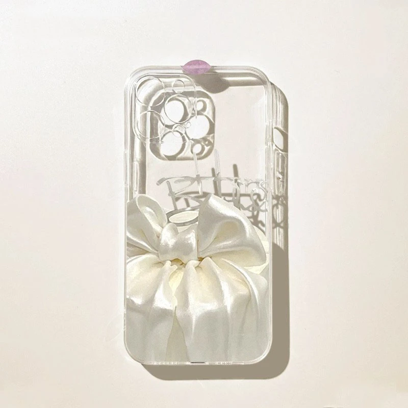 高级感蝴蝶结iPhone14Promax苹果13手机壳12透明11网红xr/xs个性