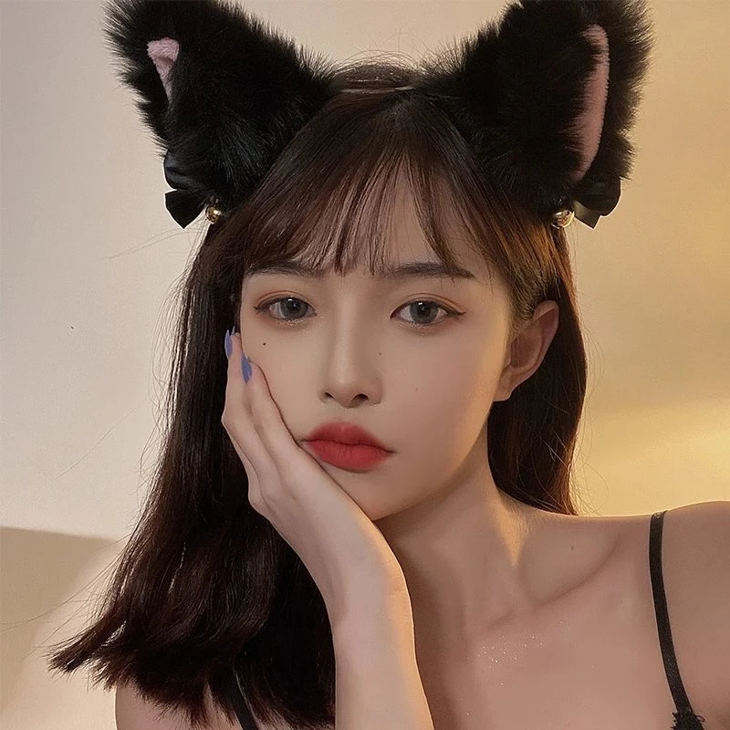 头箍万圣节狐狸发箍小狐狸毛绒发饰可爱卡通狐狸耳朵