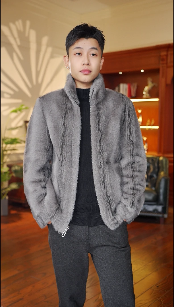 【官方严选】男士秋保暖冬季2024新款休闲时尚常规外套保暖翻领立领