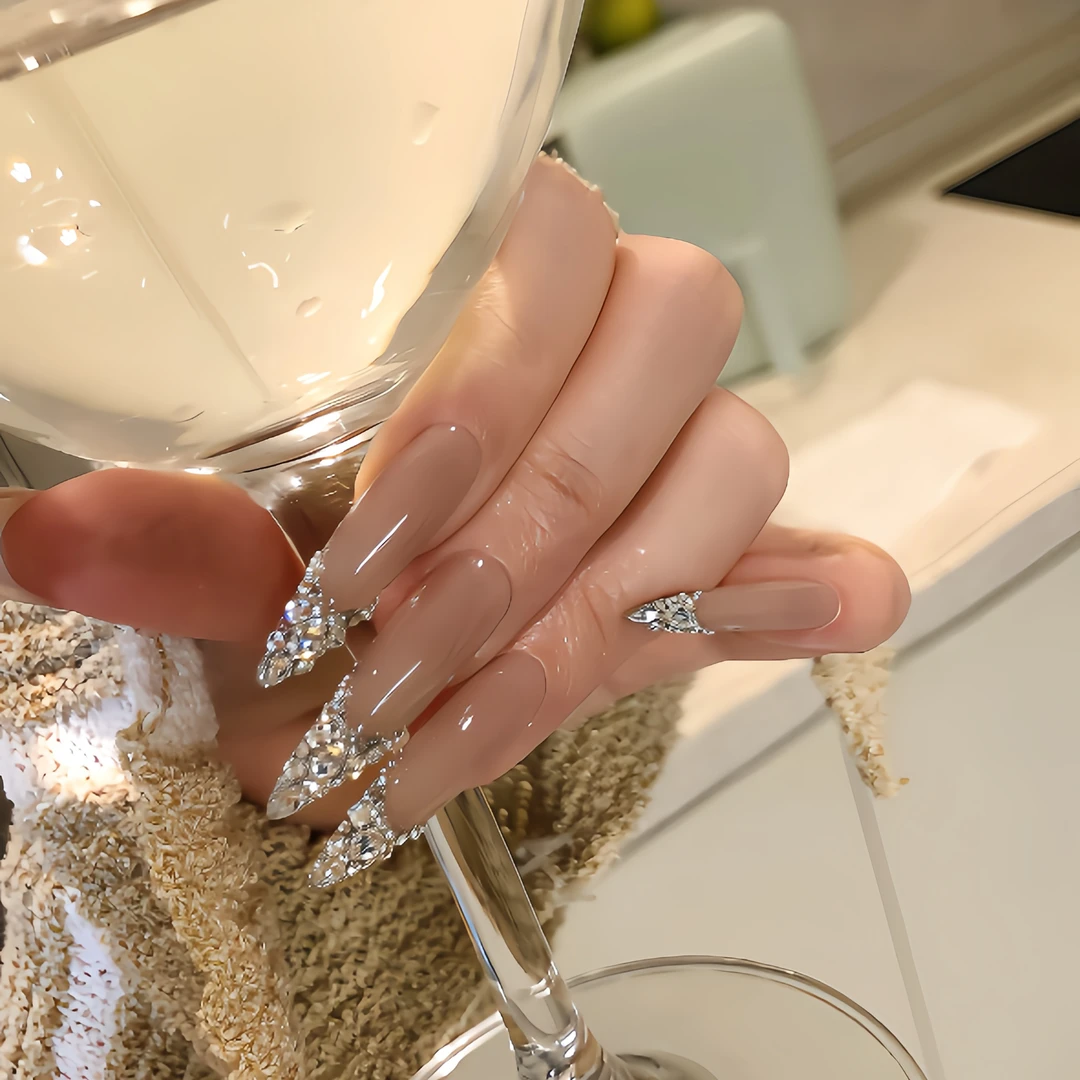 【富家千金】纯手工穿戴美甲指甲贴长款穿戴式可拆卸高奢重工穿戴甲