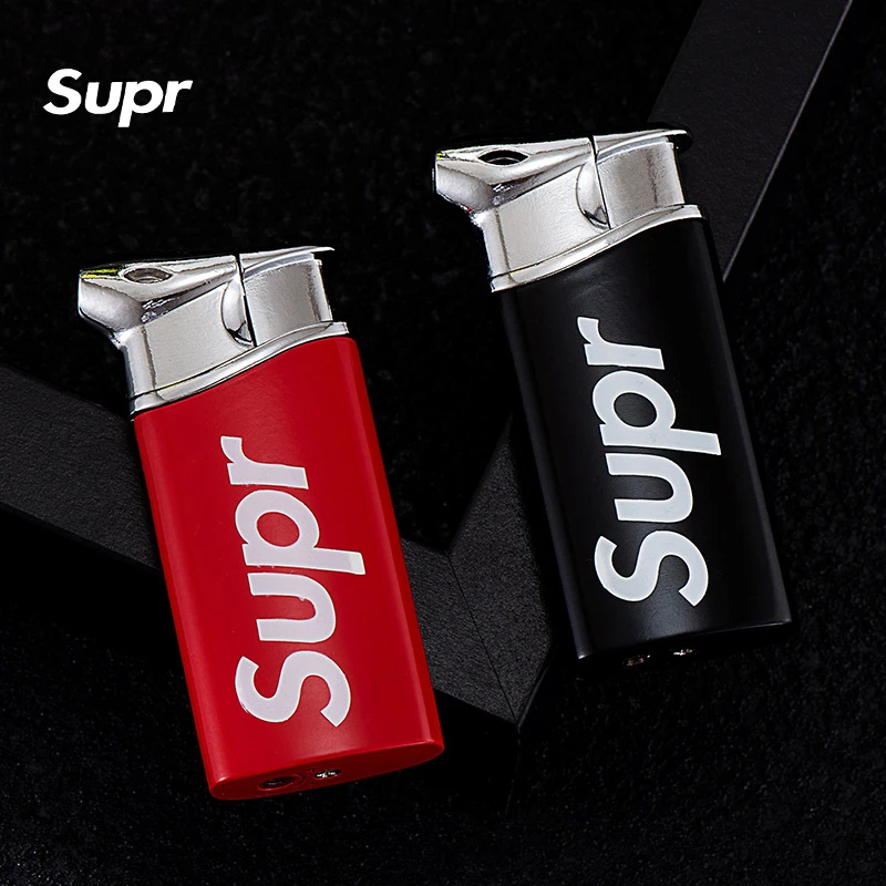 创意打火机送男友圆角烟斗机潮牌创意金属斜火个性充气礼品火机