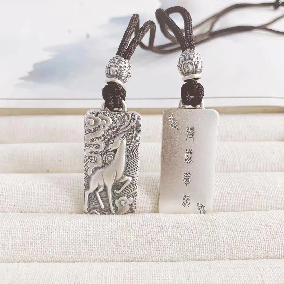 吊坠足银 寸氏【得鹿梦鱼】吊坠