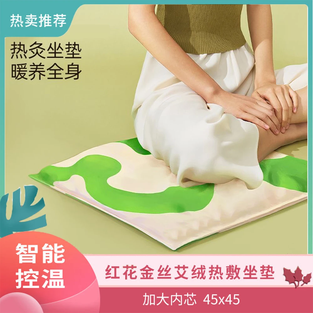 纯艾绒红花电热敷坐垫办公久坐必备神器祛寒湿电加热保暖护臀坐垫
