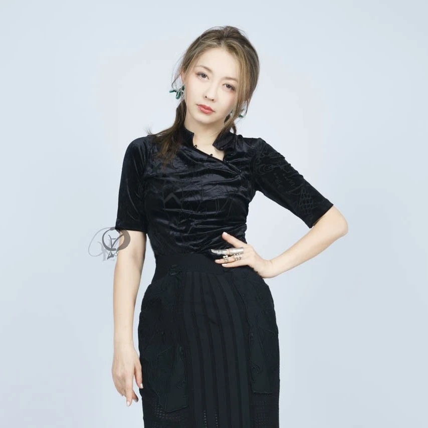 妖客玛琳菲森之翼C220314刺绣丝绒上衣国风小众时装气质显瘦中袖