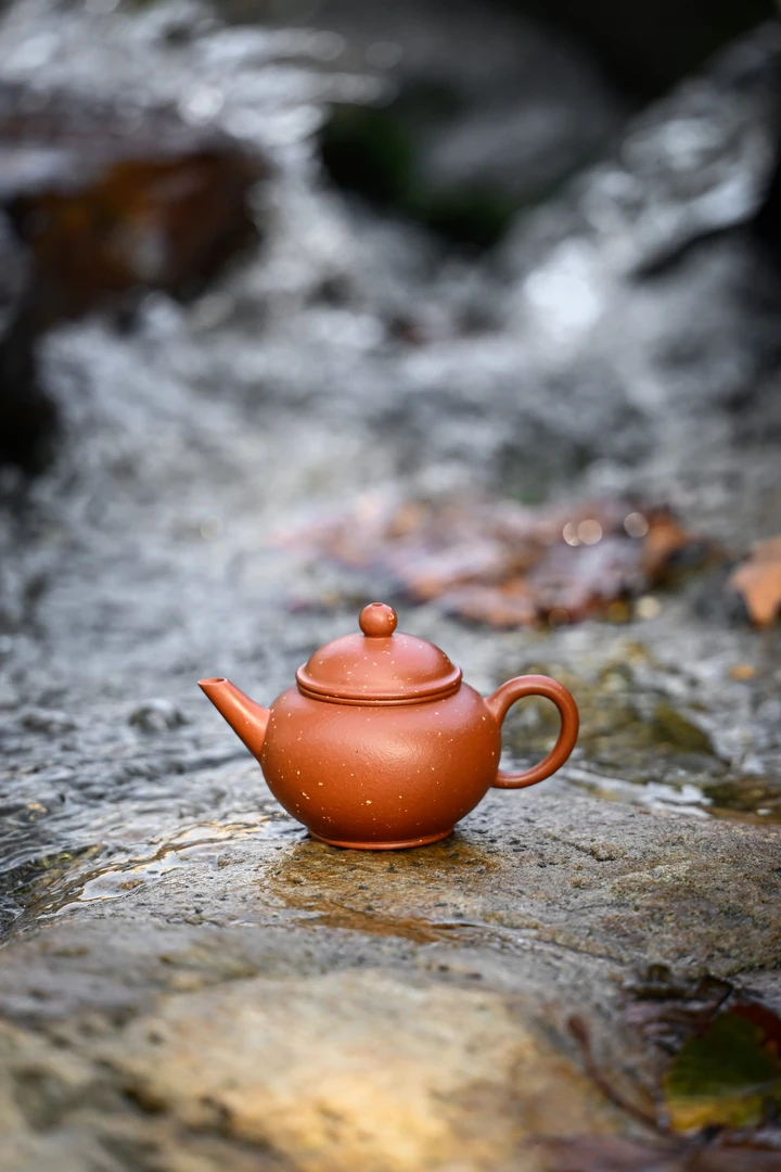 【老朱泥铺砂·水平】老林出品原矿紫砂老朱泥手制水平壶145cc