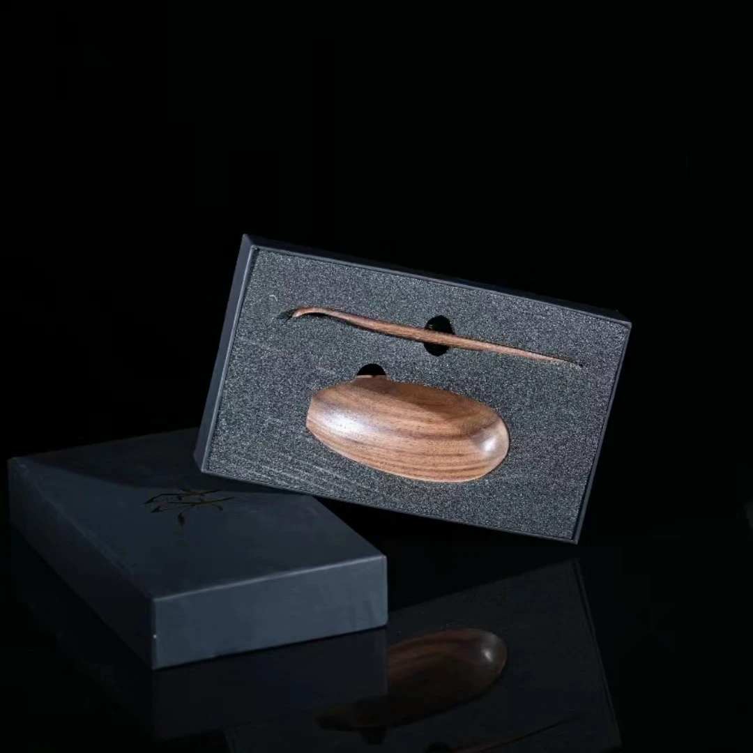 【微瑕黑胡桃茶则】手工实木北美胡桃木茶则茶拨