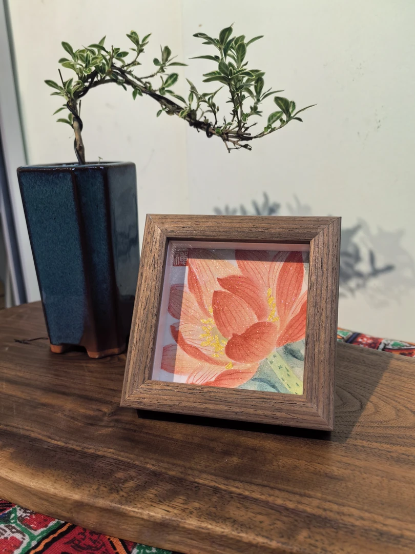 家居摆件艺术摆台高颜值国潮禅意胖荷花 和美图 和气生财-030