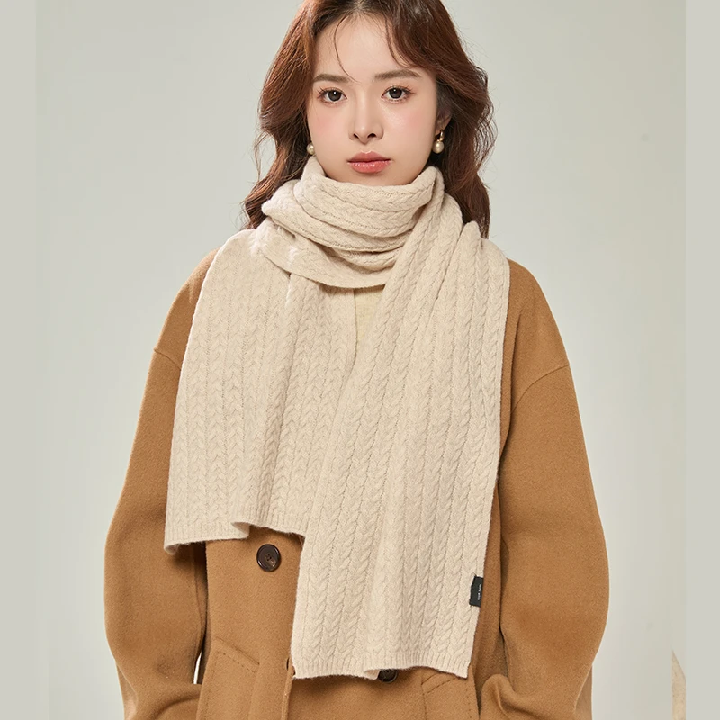 《大版高品质羊毛围巾》100%羊毛围巾女新款加厚百搭保暖针织围脖